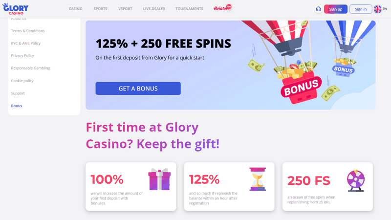 Glory Casino Site Review: Thematic Games Highlights